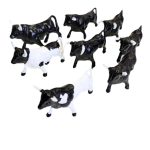 Set of 8 Toy Bulls and Steers