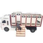 Camion de transport taurin de 6 portes et cabine blanche