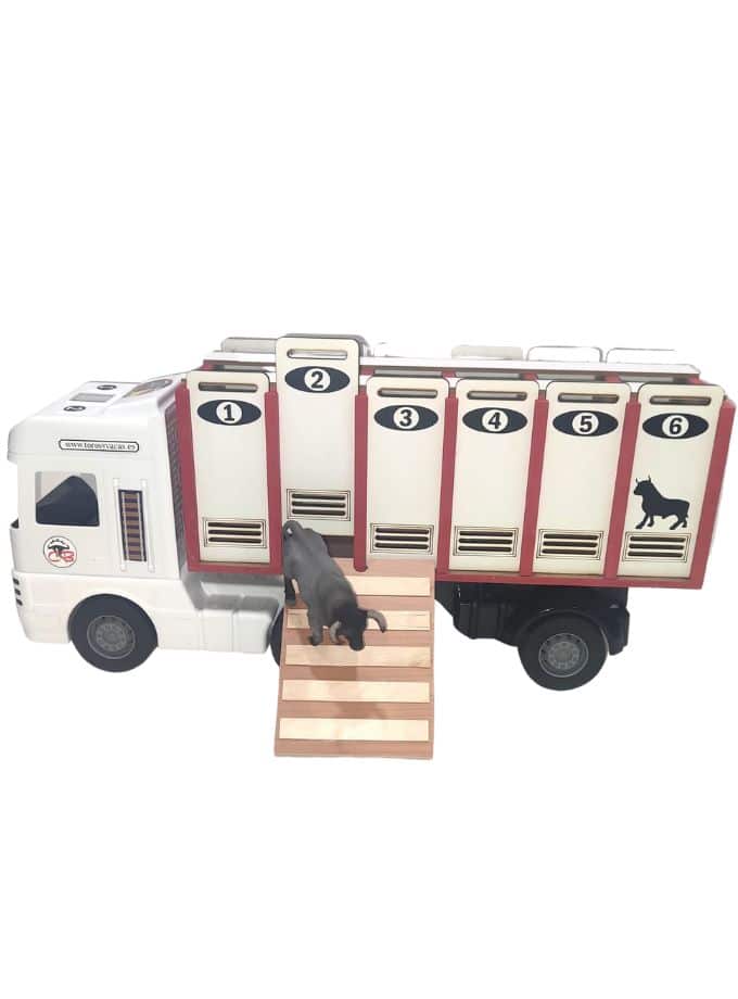 Toy 6-door bull truck Toy 6-door bull truck in white - Image 1
