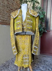 Costume de Torero Jaune Citron et Or