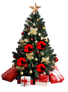 Lot de 7 boules de Noël taurines